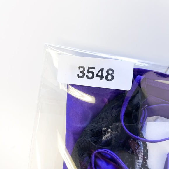 Victoria’s Secret (S) Lace Trim Chemise Slip Purple Blue Mini - Picture 10 of 10